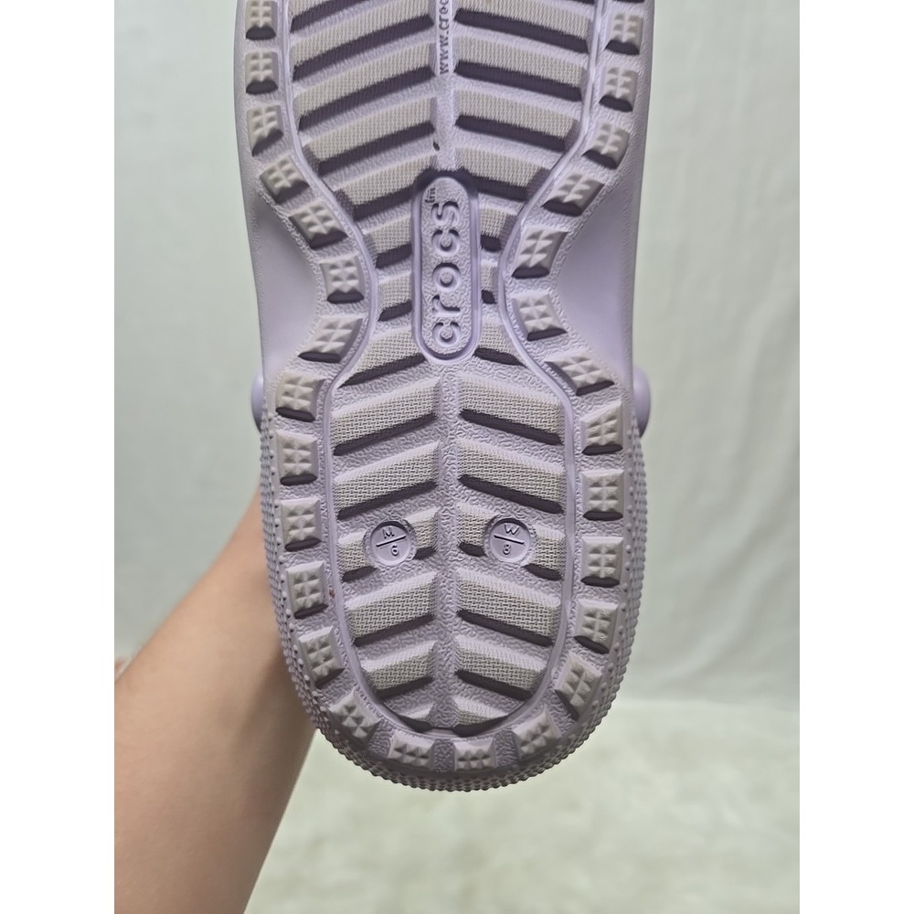 Crocs Classic Fleece Lined Purple Clogs Slip On Shoes M6 W8 - Picture 5 of 9